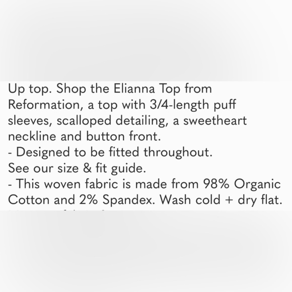 REFORMATION Eliana top- size 4 black - Picture 12 of 13